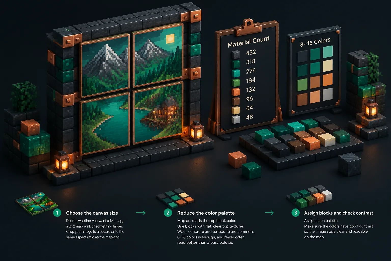 Isometric voxel diorama